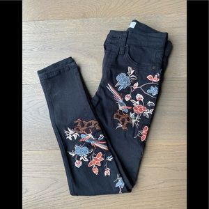 Topshop Moto Embroidered Jamie Jeans
